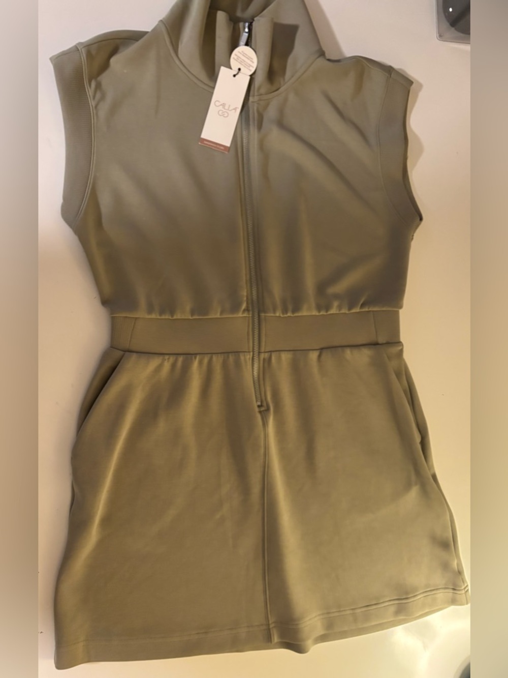 CALIA Women's Sandwash Dress in Ground Fennel Size XL BNWT